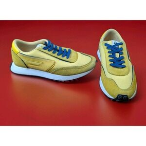 Diesel Racer Mens Asymmetric Design Lace Up Sneaker In Yellow US 7 Luxury